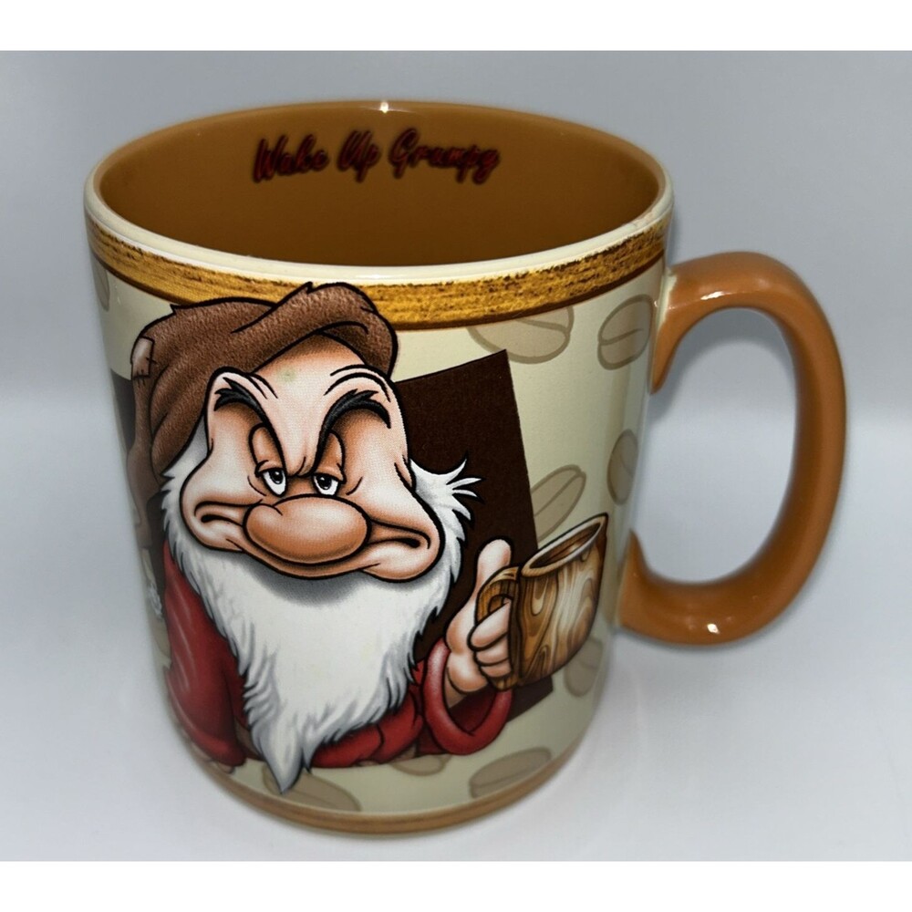 Disney Wake Up Grumpy Coffee Mug Oversized 26 oz Extra Large Seven Dwarfs